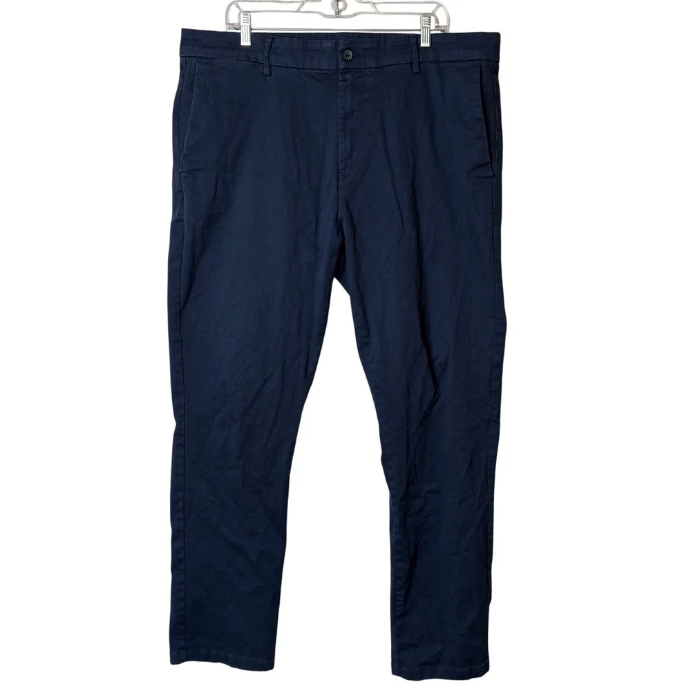Banana Republic Navy Blue Chinos 40x32 Mens Stretch Pants Classic Minimal